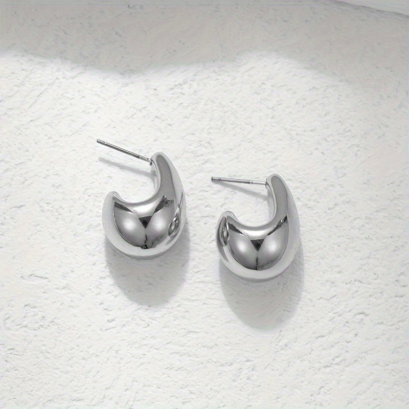 Cold Tone Golden Water Drop Earrings for Various Occasions