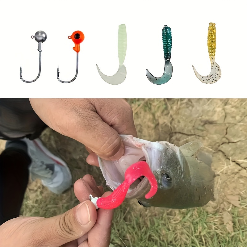 Fishing Lures Kit: Tackle Box Spoon Lures Soft Plastic Worms - Temu Canada