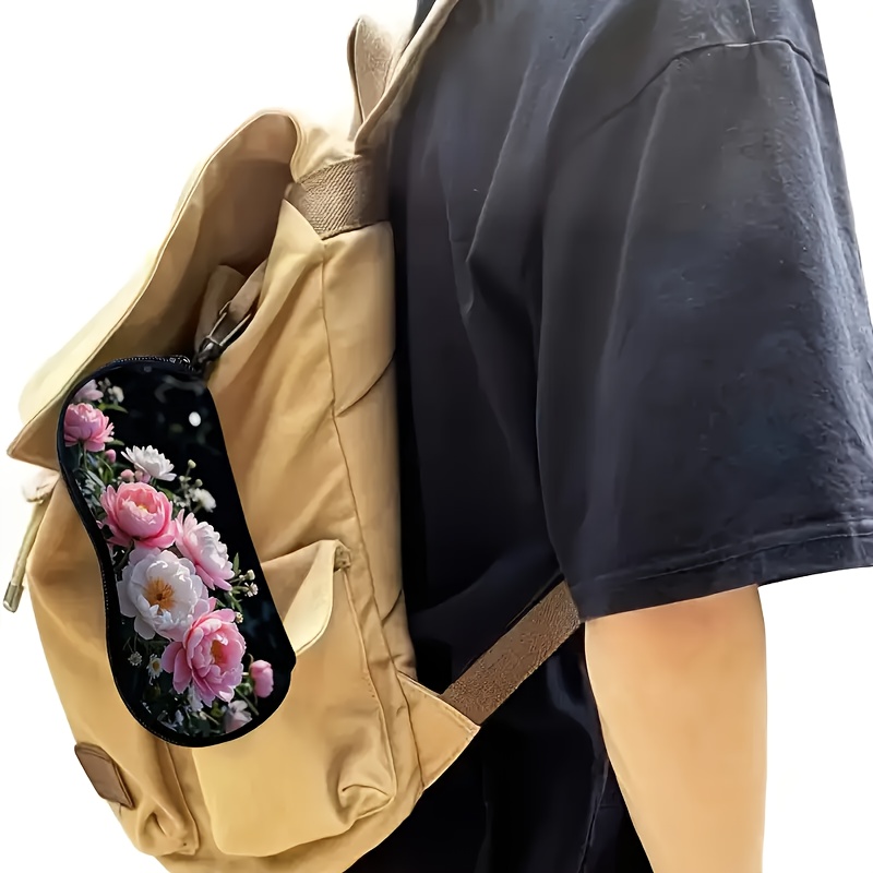 Flower Eyeglass Case for Men & Women, Neoprene Soft Holder with Elegant Pattern
