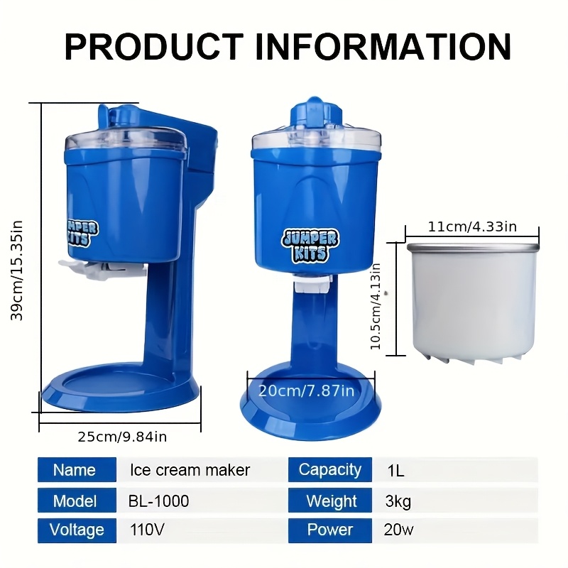 ultimate Large Capacity Ice Cream Maker Machine Compatible for Frozen Yogurt, Milkshake, Sorbet with Mixing Bowl - Heavy-Duty Compact Ice Cream Producer for & Small Business, -Use (Irregular Shape, 110, Plug) 17 Large Capacity Ice Cream Maker Machine Compatible for Frozen Yogurt, Milkshake, Sorbet with Mixing Bowl - Heavy-Duty Compact Ice Cream Producer for & Small Business, -Use (Irregular Shape, 110, Plug)