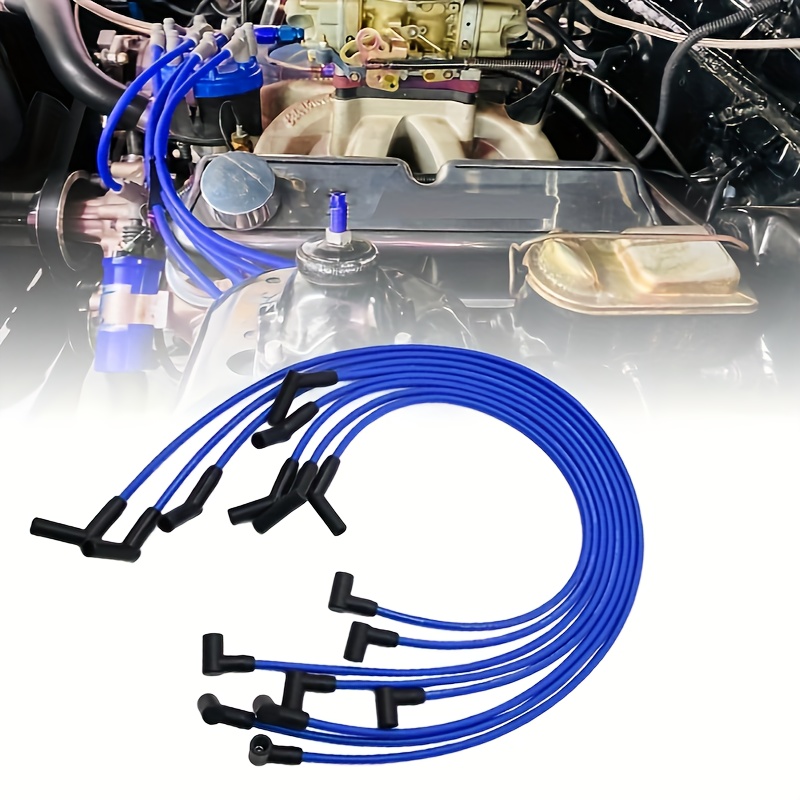 TEMU 9pcs 8.0mm Spark Plug Wires Set Compatible With Gmcc1500c2500c3500 5.7l 5.0l Plug Wire