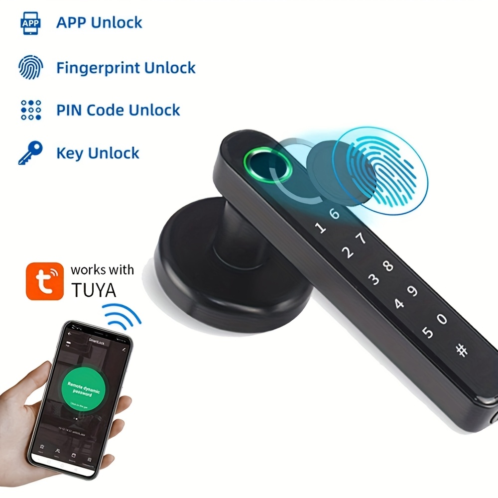 Keyless Entry Smart Lock Smart Fingerprint Door Lock With WiFi & Keypad ...