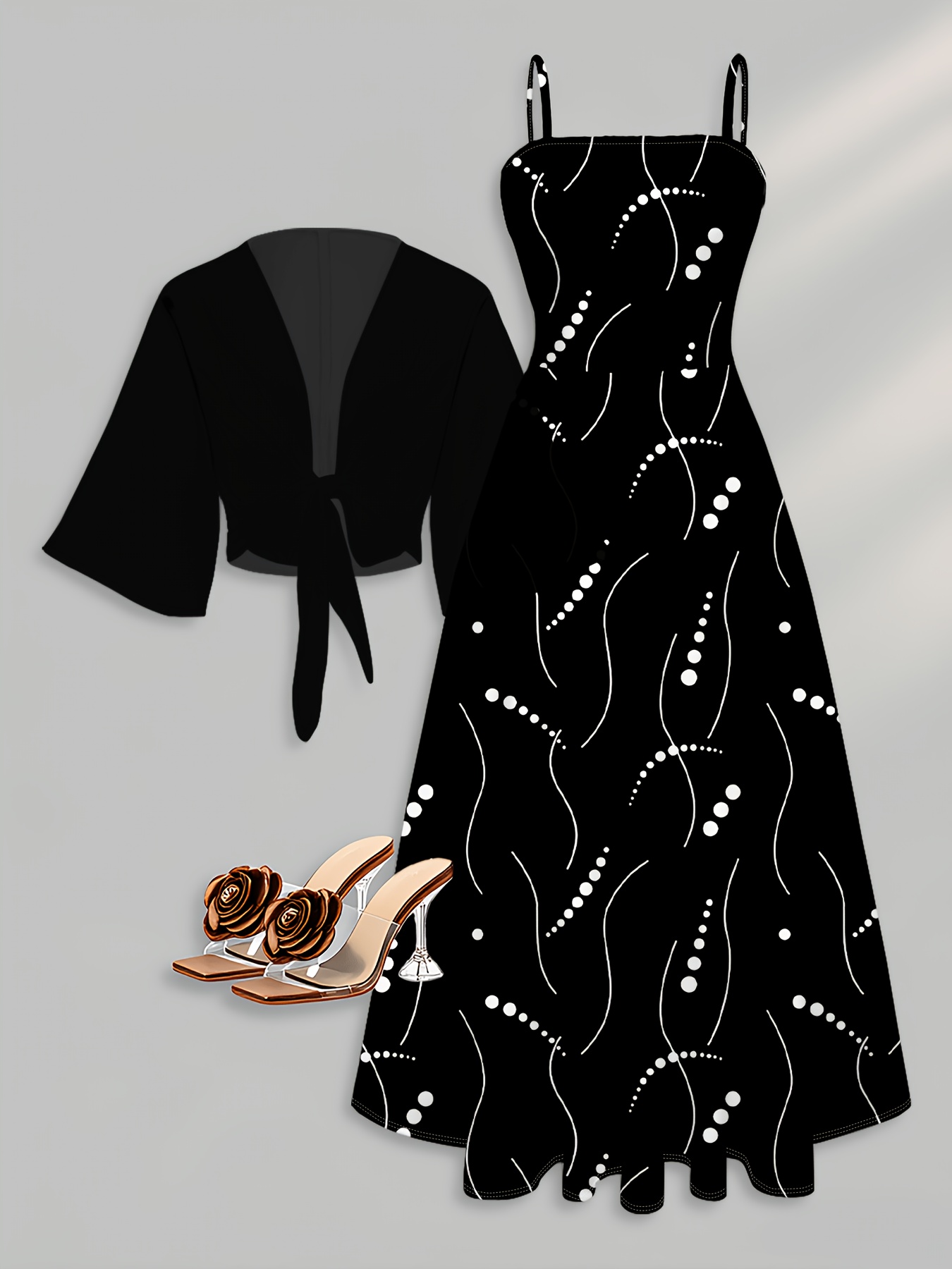 White Polka Dot Pattern Printed Design Elegant