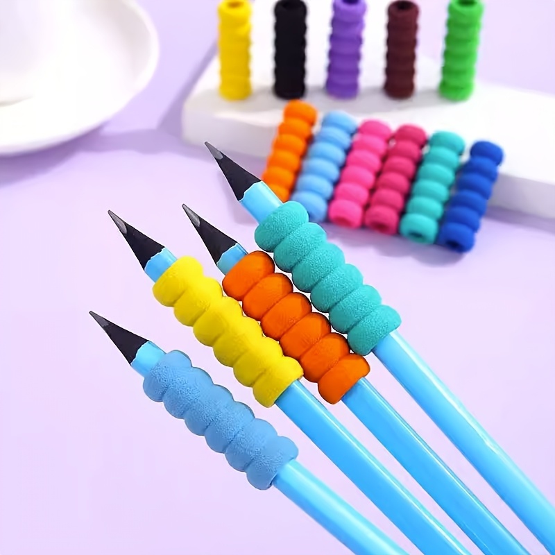 

10pcs/20pcs Porte-stylo en Éponge Confortable Porte-stylo en Éponge Porte-crayon en Éponge Douce Porte-crayon en Colle Porte-stylo à Bille Ronde (Couleur Aléatoire)