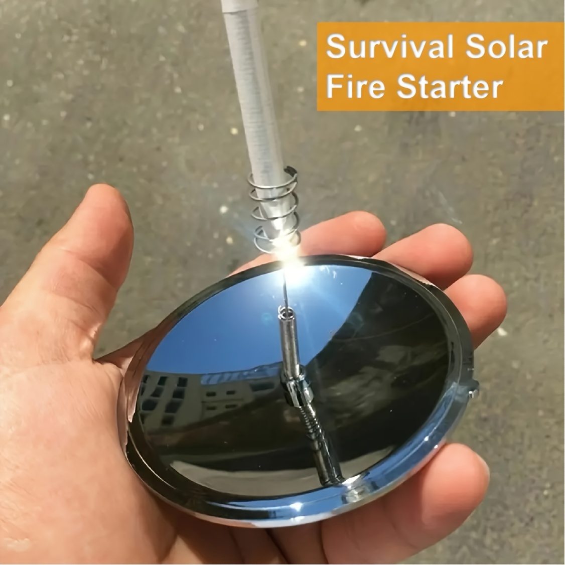TEMU Solar-powered - Windproof &, Camping & Emergency Fire Pits, Durable Plastic, Ideal Gift For Men