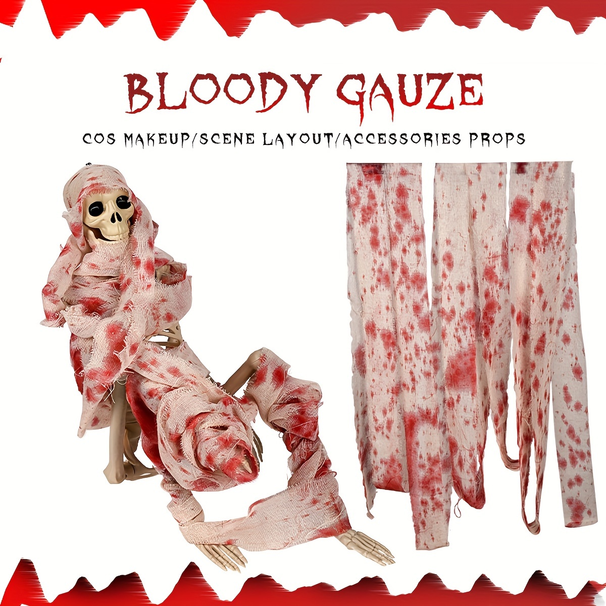 Medias De Sangre Halloween Y Vendas Manchadas – Calcetines Hasta El Muslo Para Disfraces De Terror, Cosplay Y Fiestas
