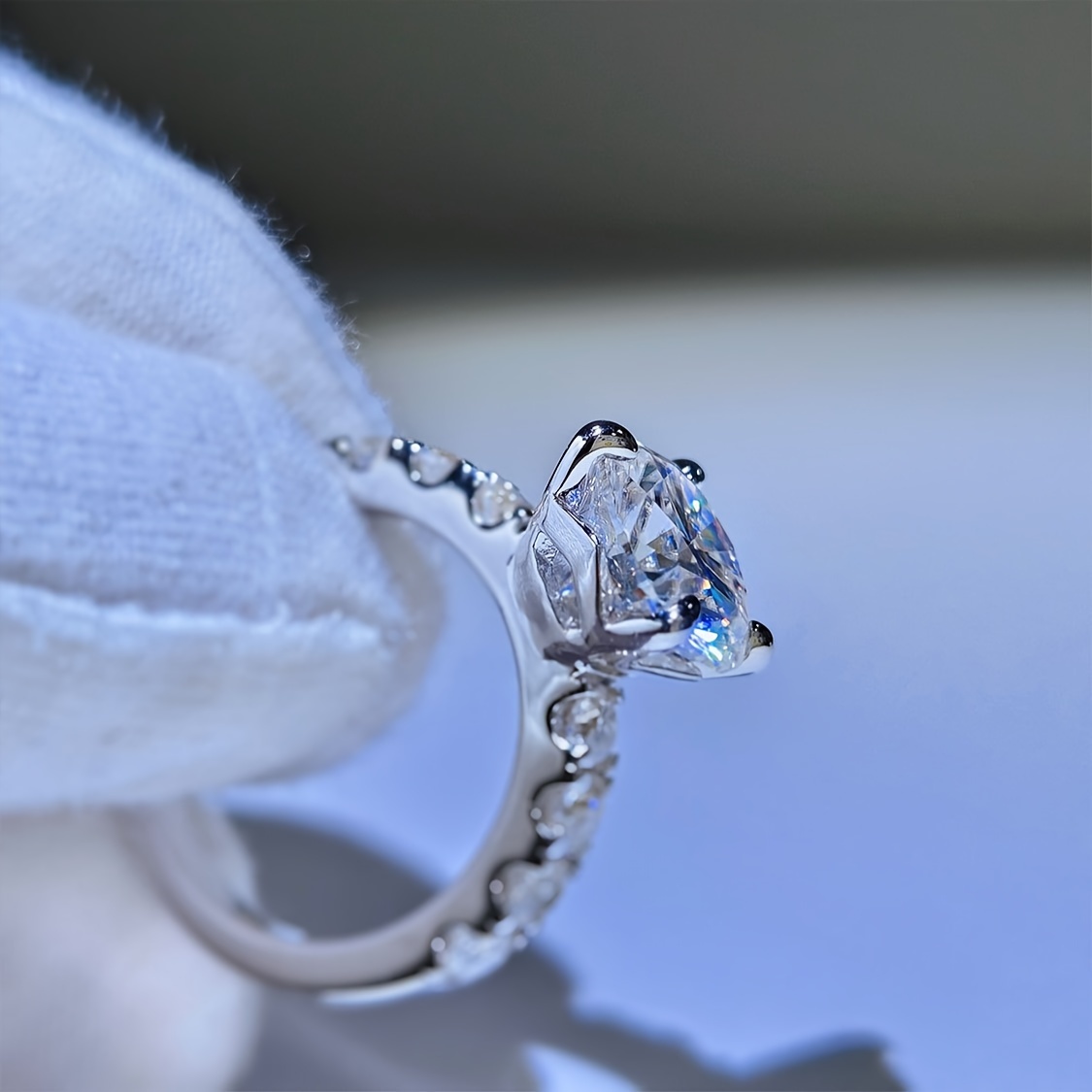 Men's 3.5 Carat Moissanite Engagement Ring, Luxury & Elegant