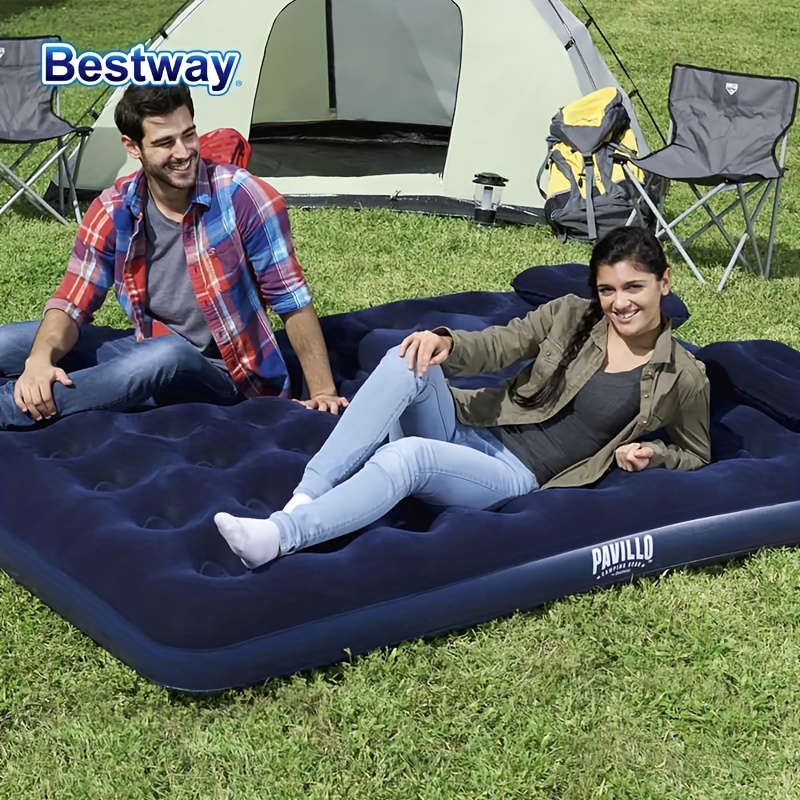 Bestway Pavillo - Cama de aire de tamaño individual | Inflable para  exteriores, cama de aire interior para campamento, colchón de aire de  inflado