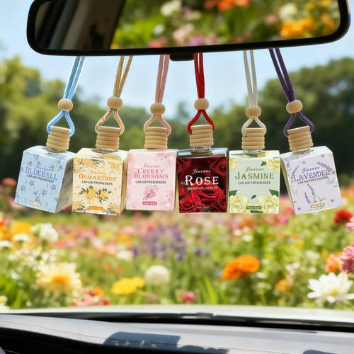 6 scent car air freshener diffuser with long lasting oil based system rose cherry osmanthus jasmine lavender for vehicle home office diffuser for odors ideal gift