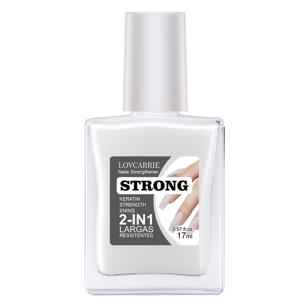 Image of Lovecarrie 2-in-1 Nail Strengthener | Long-lasting, Durable, Keratin-rich, Ideal For Fragile Nails, Natural Fast Drying, Travel-friendly, Perfect For Gifts