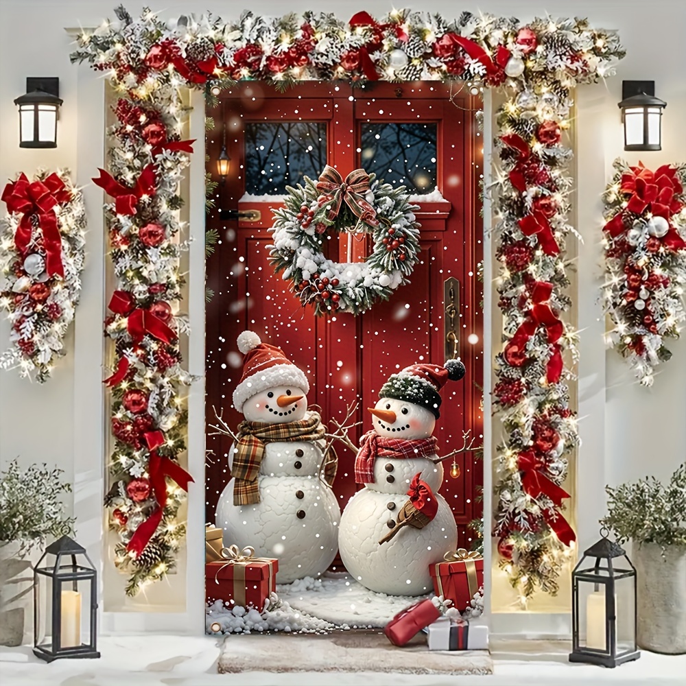 

Snowman Wreath - 70x35" Christmas & 's Decoration, - For Entrance Decor, For Parties