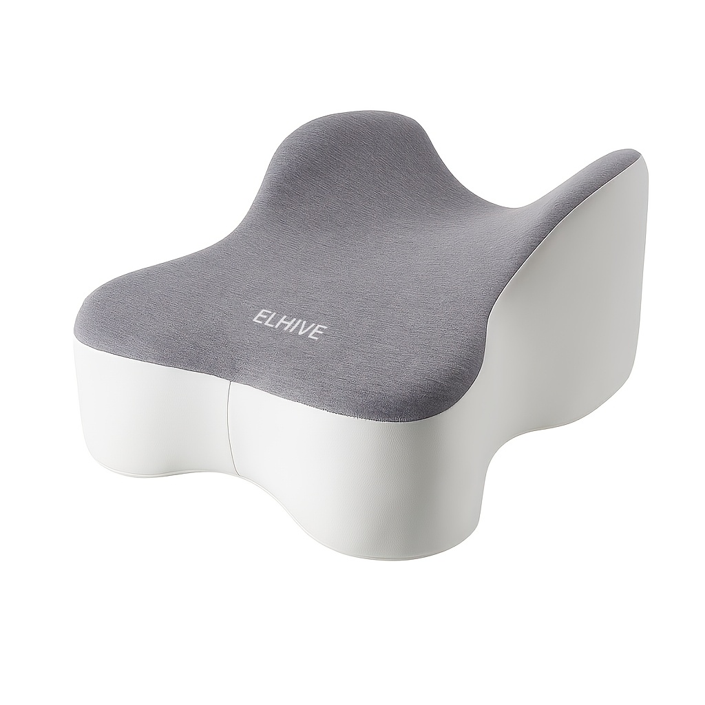 Image of Memory Foam Knee Pillow For Side Sleepers – Long 14'' Leg Cushion For Between Legs, Knees Separated For Neutral Alignment, Washable Breathable Cooling Cover, Large Gray – Ideal For Pregnancy &