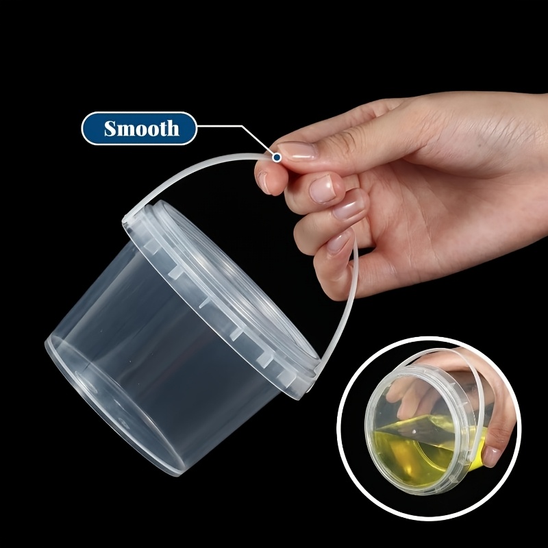 51pcs Mini Plastic Transparent Storage Buckets with Lids