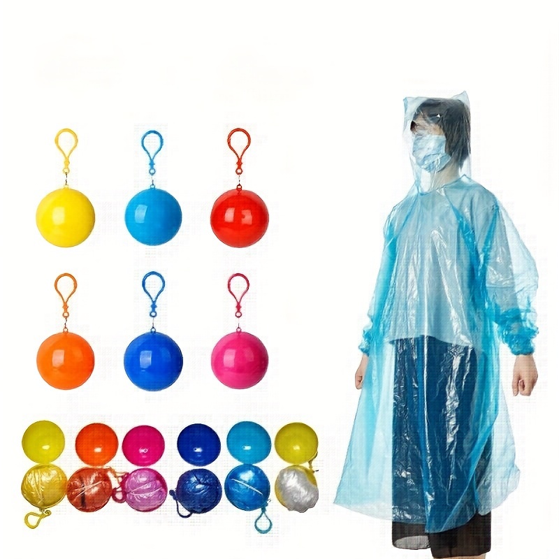 

3/5/10pcs Transparent Portable Disposable Cloak, Comfy Full Body Recover Lightweight Rain Coats, Suitable For Hiking, Trekking, Travelling, Camping