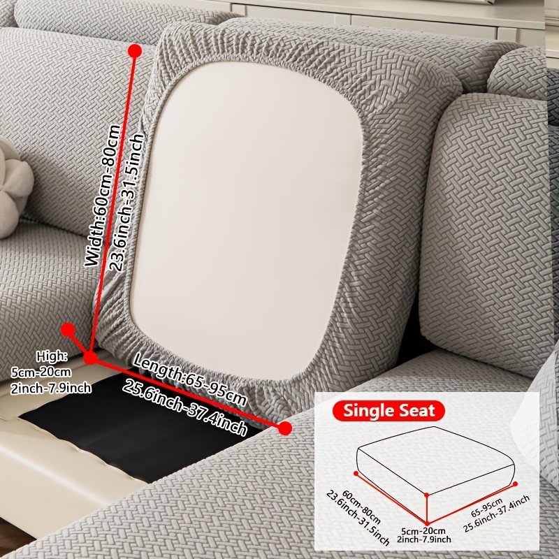 TEMU 1 de sofá de color sólido, duradera y antideslizante, para todas , de sofá para mascotas, de sofá elástica lavable a máquina, se a sofás de