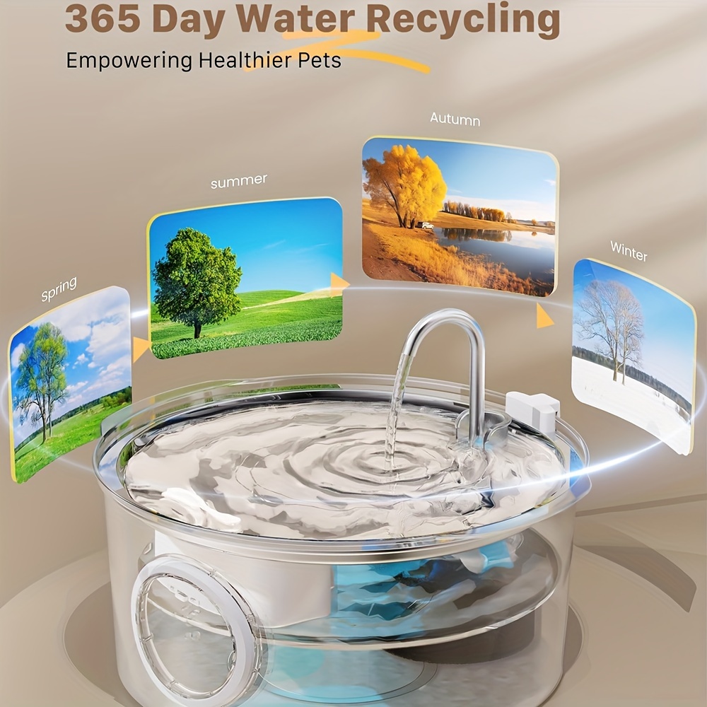 Ultimate 1.85gal Large Capacity Smart 304 Stainless Steel Dog Water Fountain - Automatic Pet Water Dispenser with Window, USB-Powered, No 5V 1A Plug, Replace Filter Chip & Clean Pump Monthly, Durable & Easy-Clean Design for Dogs & Cats, Dog Water Fountain, Cat Water Fountain, Modern Pet Accessory, Easyclean Material, Without Battery, Water Bowl for Dogs, Cat Fountain, Dog Water Dispenser, Cat Fountain Water 11 Ultimate 1.85gal Large Capacity Smart 304 Stainless Steel Dog Water Fountain - Automatic Pet Water Dispenser with Window, USB-Powered, No 5V 1A Plug, Replace Filter Chip & Clean Pump Monthly, Durable & Easy-Clean Design for Dogs & Cats, Dog Water Fountain, Cat Water Fountain, Modern Pet Accessory, Easyclean Material, Without Battery, Water Bowl for Dogs, Cat Fountain, Dog Water Dispenser, Cat Fountain Water - Image 11