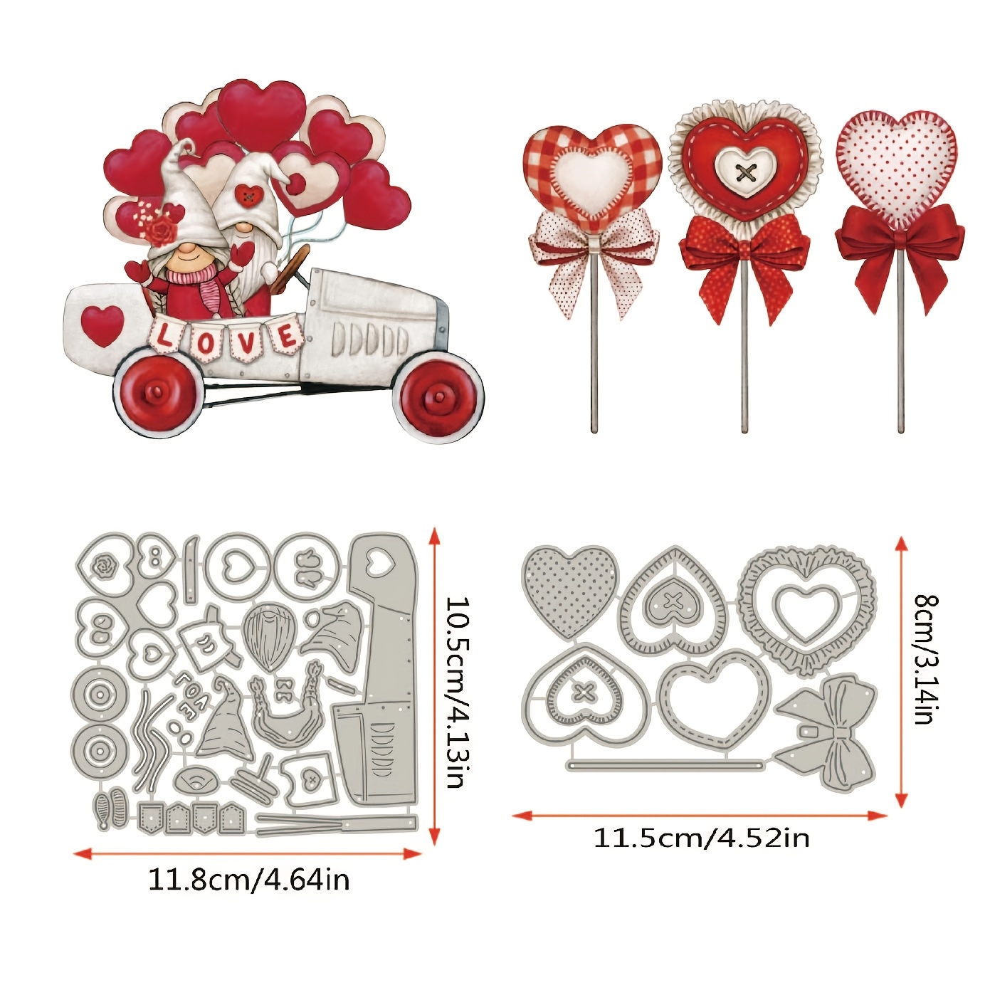 

1pc Metal Cutting Dies Valentine's Day Balloon Love Decoration Diy Paper Craft Knife Mould Blade Punch Stencils Dies