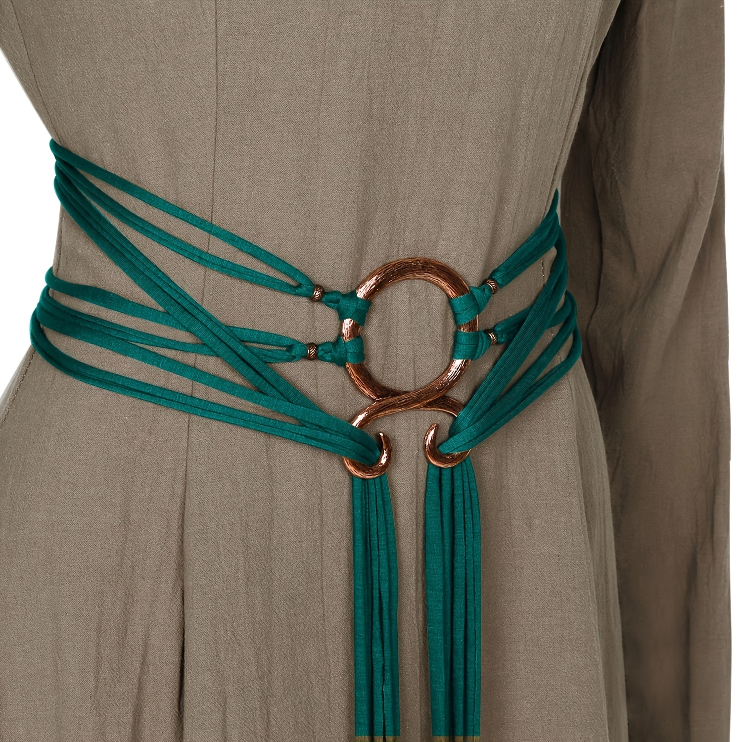 Accessories Belts Knot Waist Belt Women Woven Tassel Belt Braided