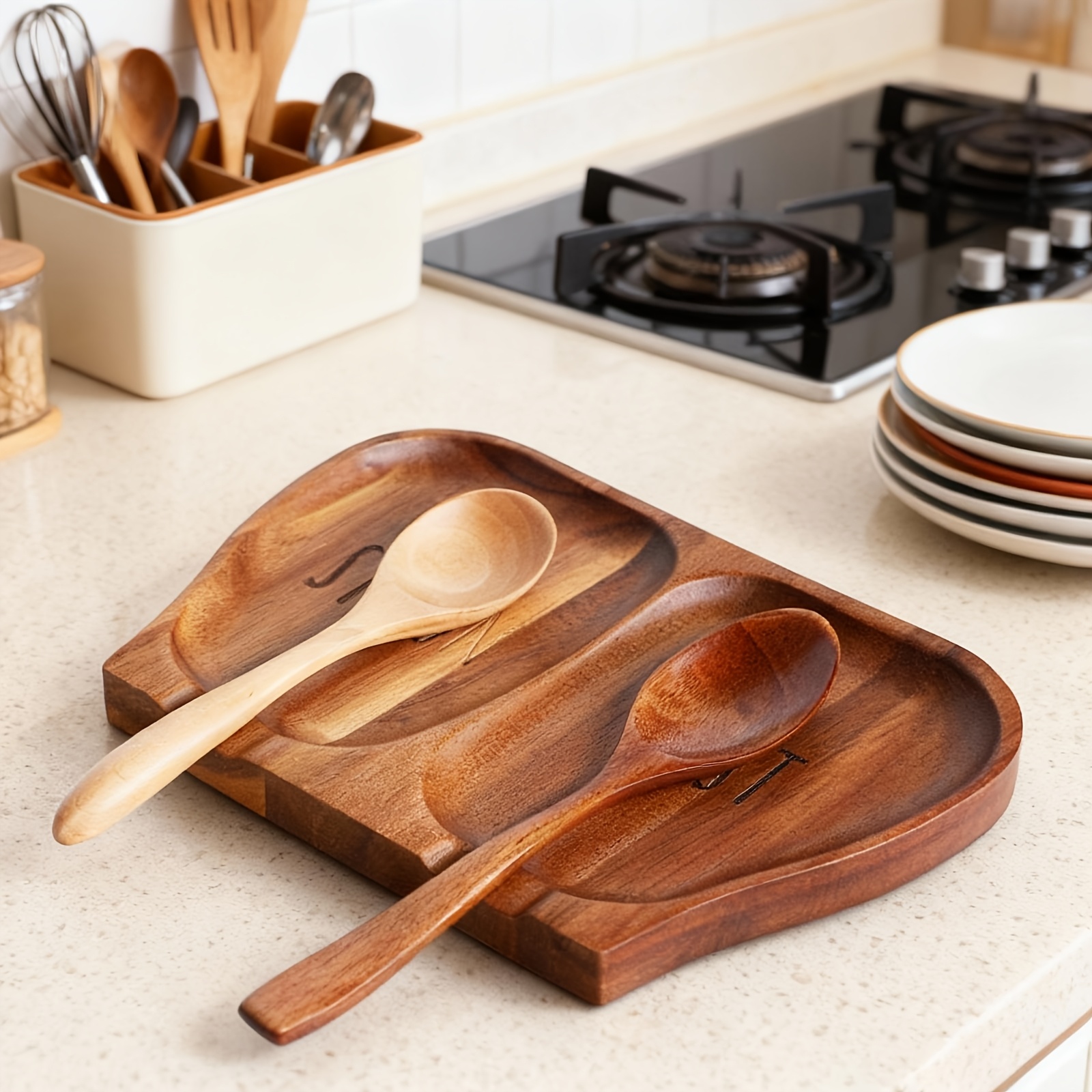 Farmhouse Style Ceramic Spoon Rest - Perfect Stove Top Companion For Cooking