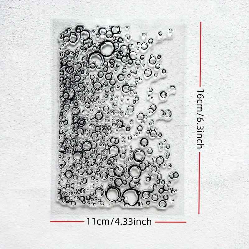 1pc Transparent Bubble Background Stamp For Card Making, Scrapbooking Diy Decoration And Embossed Album Crafts