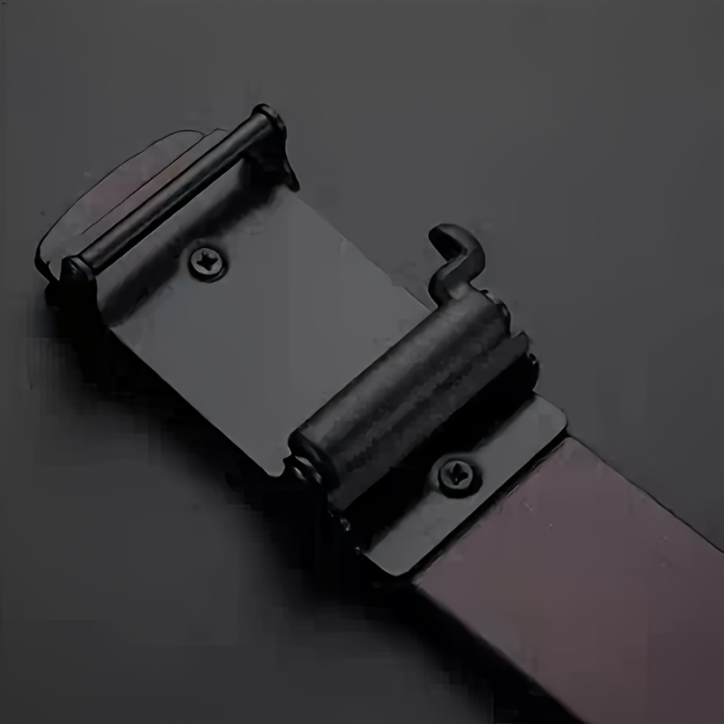 Men's Sleek Leather Belt with Automatic Buckle