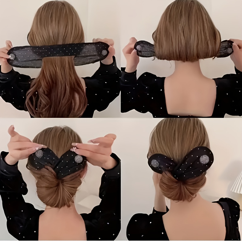 

1pc Korean Style Twist Hair Clip, Lazy No-tie Hair Bun Maker With Bowknot Design, Fashionable Hair Accessory For Women, Single Piece