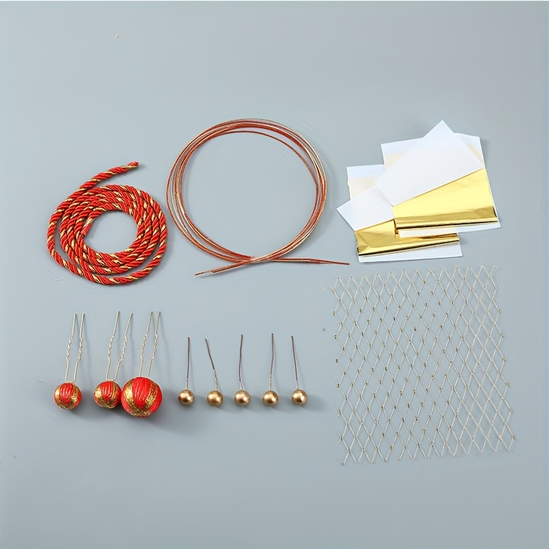 TEMU Japanese Kimono Hair Accessories Hair Ornaments For Japanese Clothing Mizuhiki Shichigosan Ceremony Hair Accessories