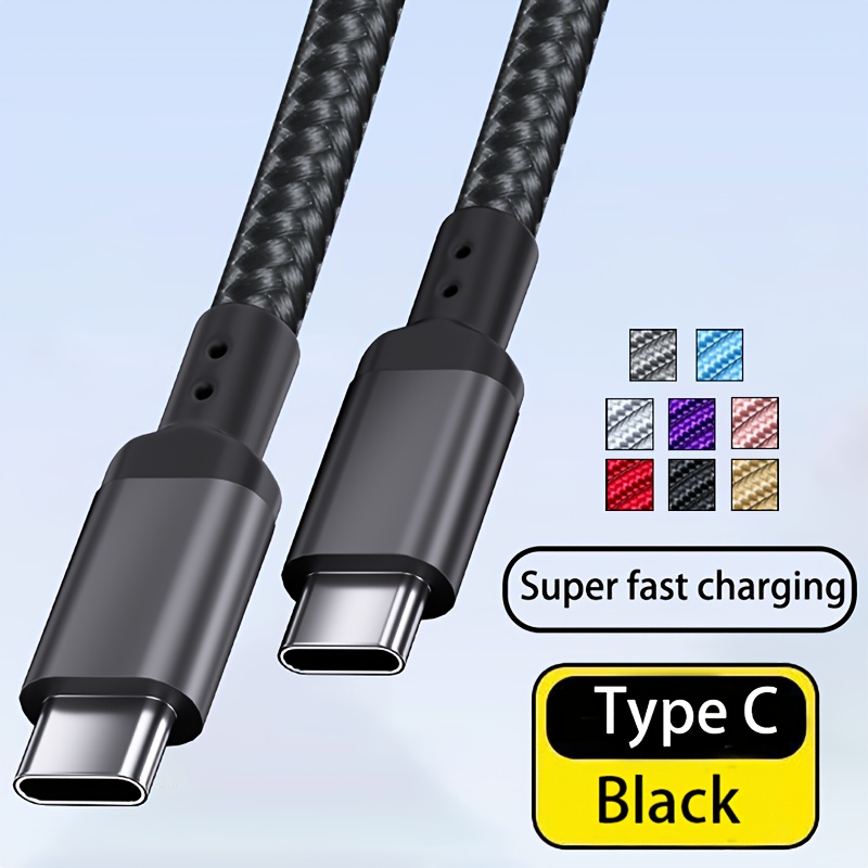 Fast Charging, Supports Pd60w, Data Transmission, Type C To Type C Cable, Suitable For, Iphone 15, 16, Macbook/oneplus And Other Devices
