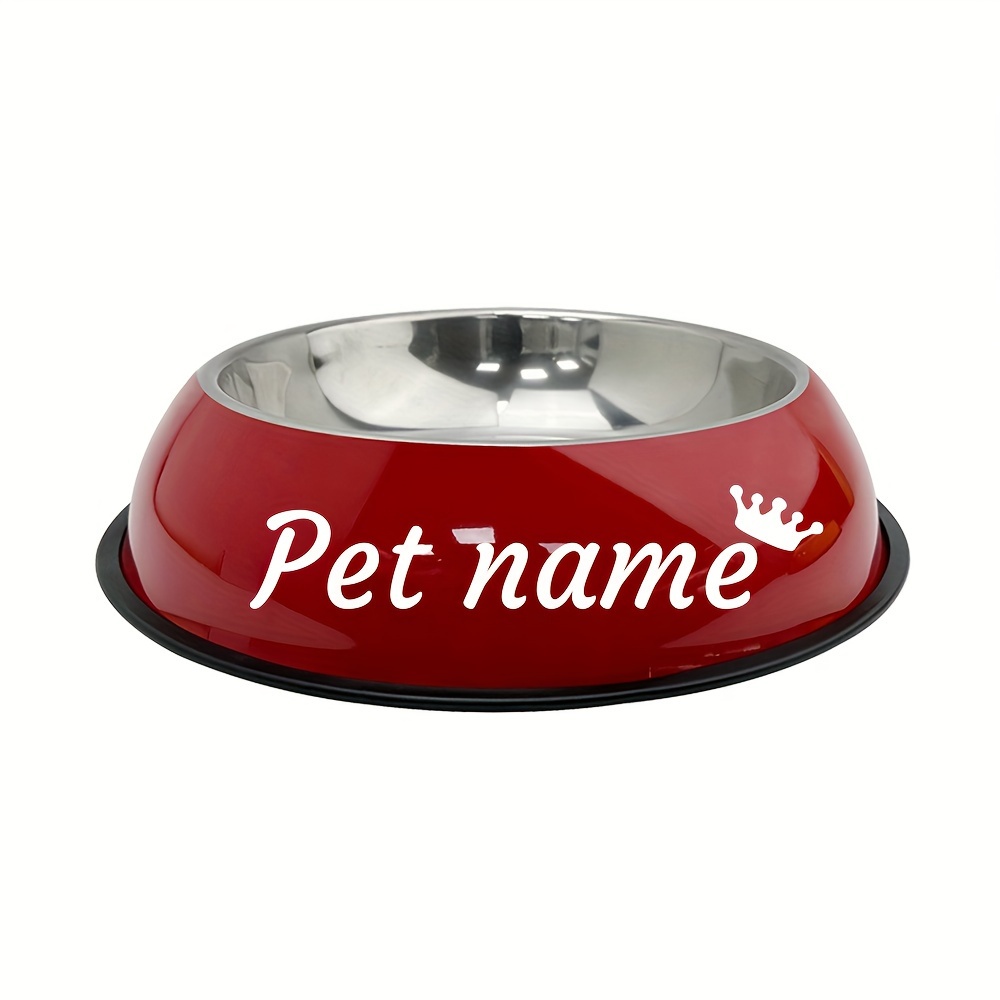 

Customizable Stainless Bowl With Non-slip Base, Personalized Feeding Dish For Small To Large Dogs, Food & Water Bowl, Dog