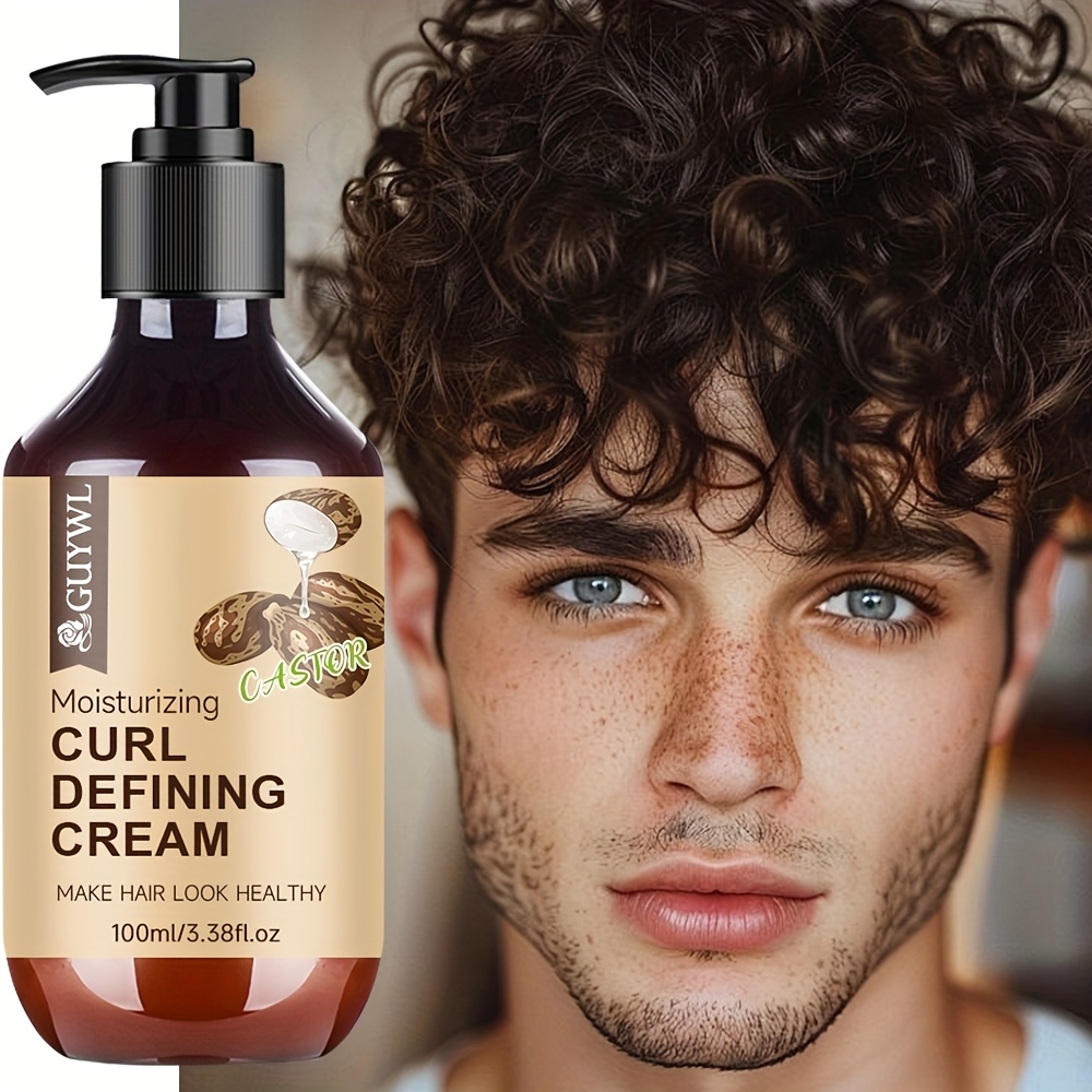 La crème coiffante pour cheveux bouclés pour hommes GUYWL de 100 ml est enrichie en squalane végétal, en huile d'argan marocaine, en huile de ricin et en huile de macadamia. Elle est spécialement conçue pour hydrater et coiffer les cheveux bouclés, offrant une tenue longue durée et un contrôle des frisottis.