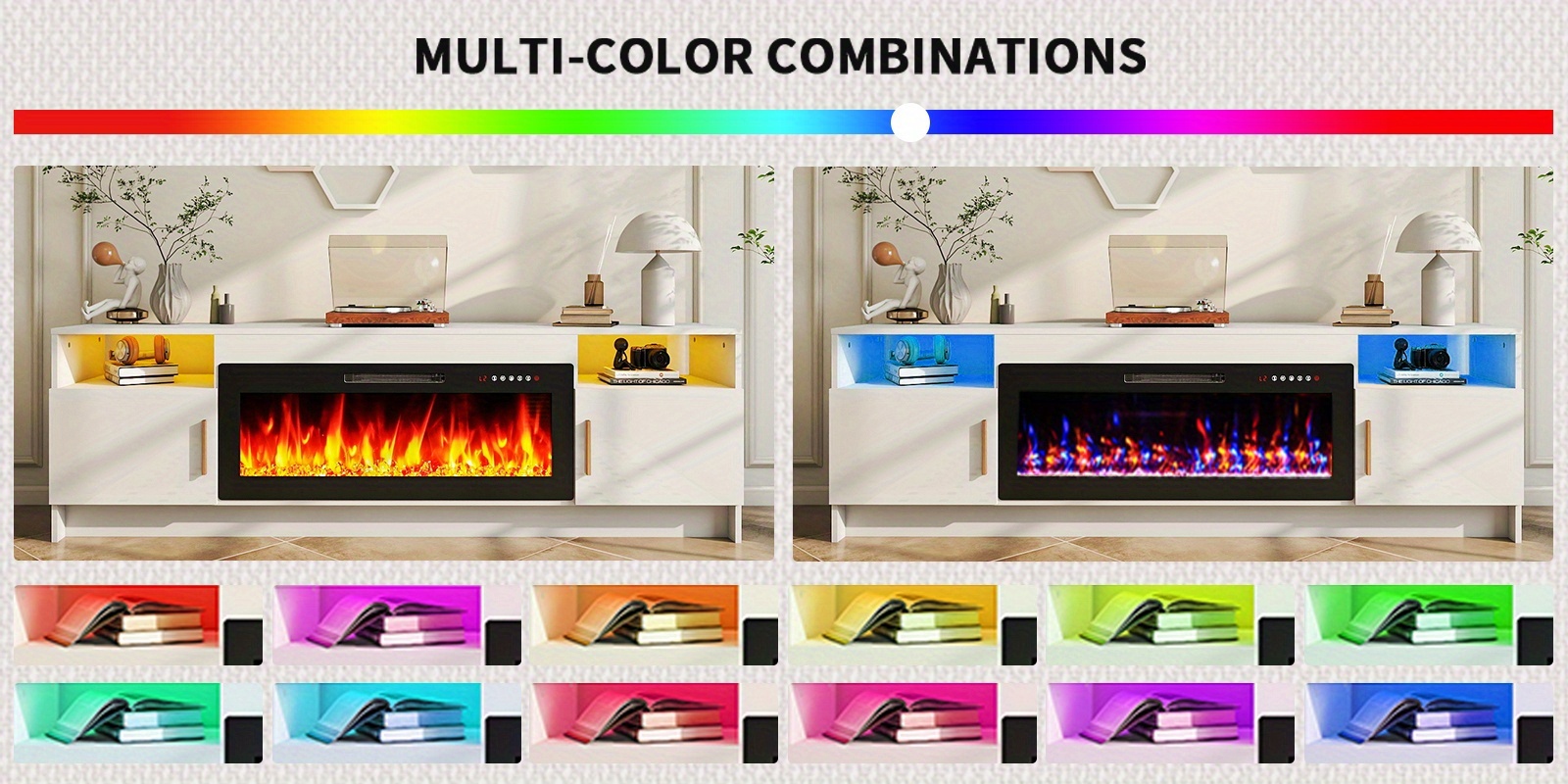 Fireplace TV Stand Entertainment Center With 36