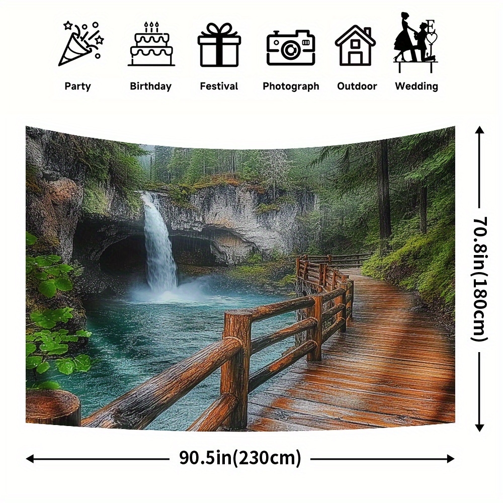 TEMU 1 stuks, Multifunctionele Fotohok Reclame met Lente Thema, Levendige , Polyester Stof, Geen Nodig, met Gaten voor Feesten en Buiten Decoratie