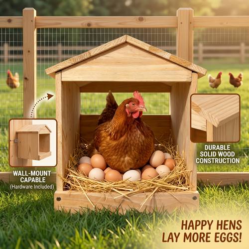 gallinero de madera, para de huevos, de huevos de uso para pared y suelo a prueba de caídas, con completo extraíble, gallinero de , jaula de cría espaciosa, de bricolaje de limpiar. para patio, césped, ganadería, para gallinas