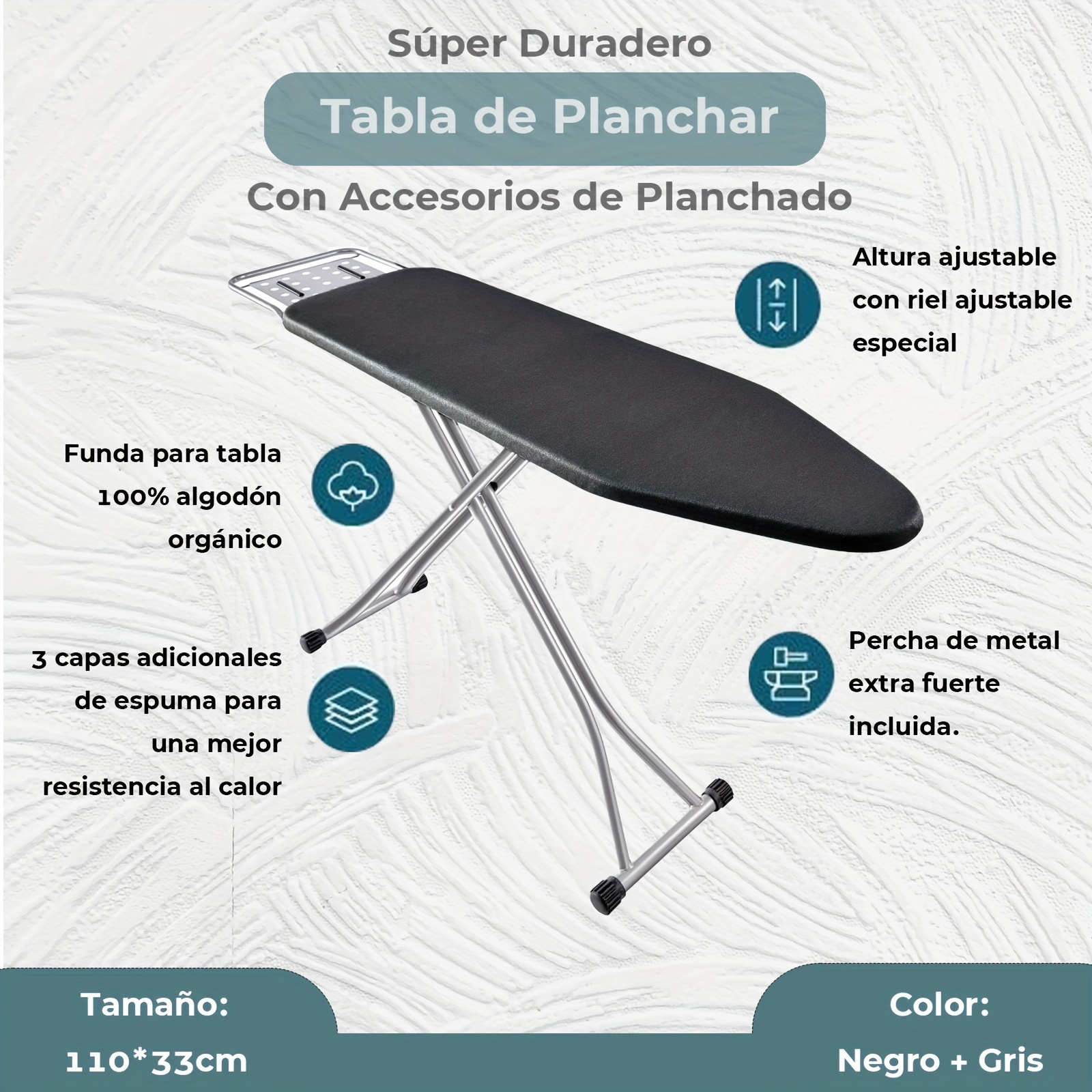 space saving adjustable ironing board with stand 43 3 x 13 inches foldable design for   alloy steel no power needed details 1