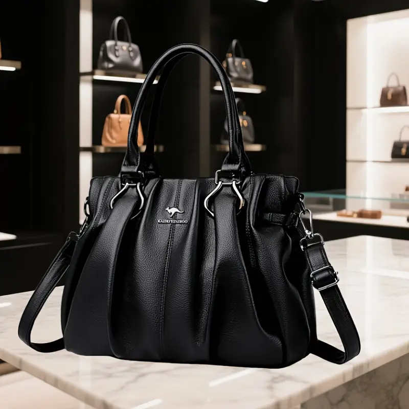 womens fashion crossbody shoulder bag gloss minimalist with smooth lines exquisite pleated details for dimensionality and adjustable strap for versatile use as a handbag shoulder bag daily business and occasions ideal holiday gift in 2025 crocodile texture style trendy elements essential urban womens accessory Product details 6