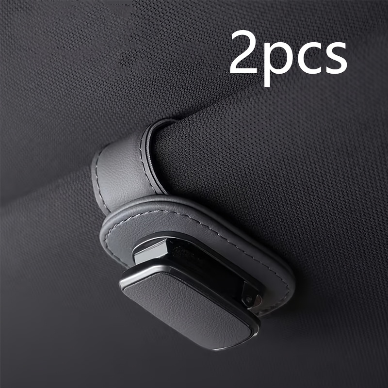 TEMU 2 piezas de clip para gafas de coche, opción de calidad - Soporte resistente para gafas con clip para visera - para viseras de coche, clip de