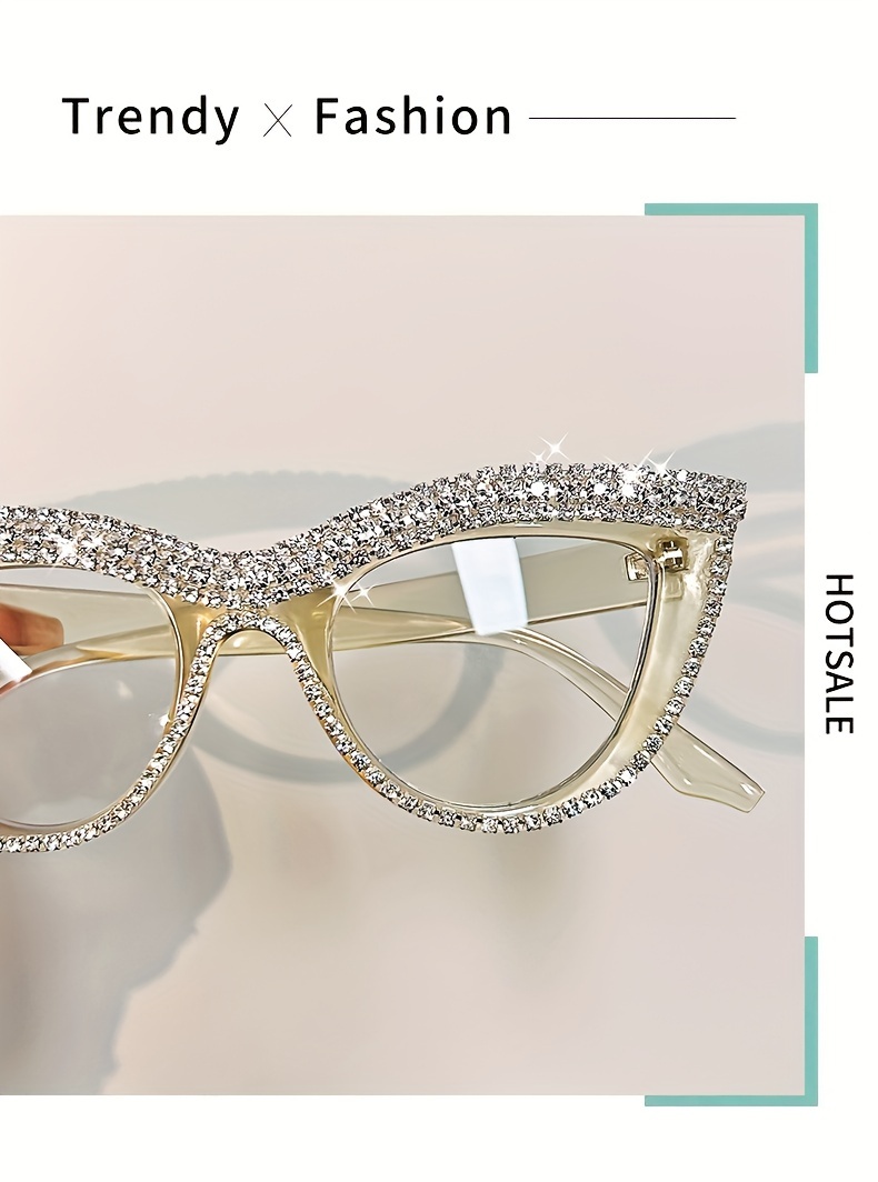 элегантная кошка   очки с   украшениями, подходящие для пресбиопии от 10 до 40 диоптрий   и детали линз 1