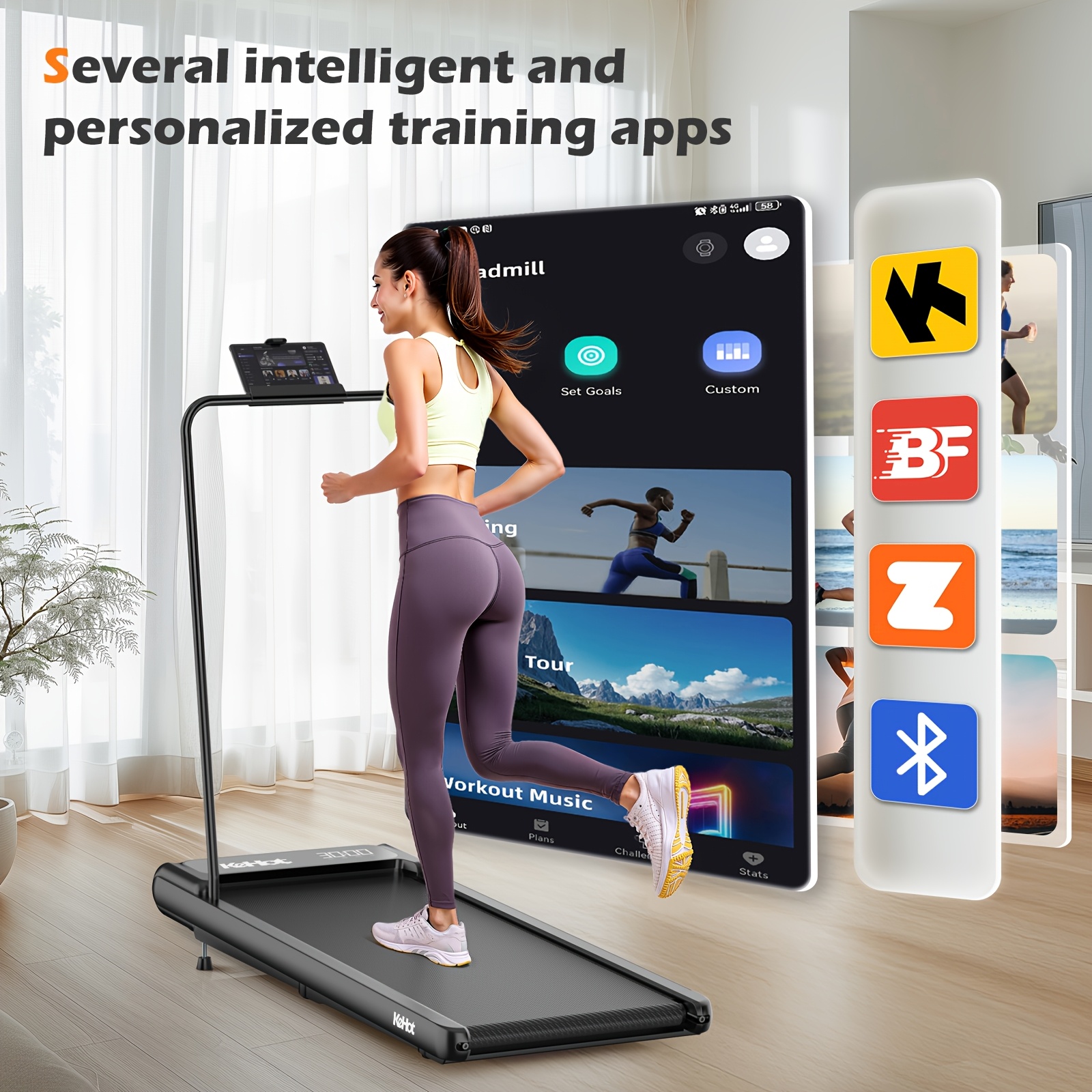 Image of 2-in-1 Folding Walk Pad For Home And Office Use | 0.60 Silent Motor | 2 To 6 Kilometres Per Hour | 4-level Incline | Led Display (time, Speed, Distance, ) | App And Remote Control