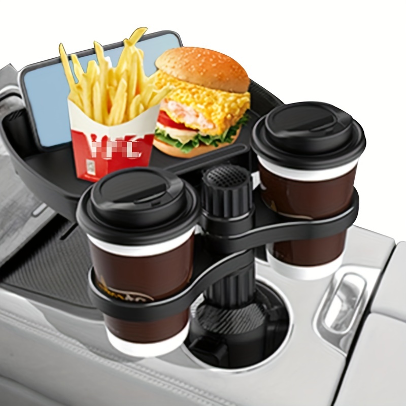 360° Swivel Car Cup Holder Tray - Keep Your Drinks & Food Organized &  Accessories!