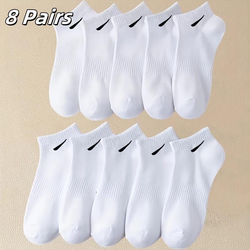 TEMU 8 Pairs Women' Individual Comfortable Athletic Style Versatile Soft Short Socks