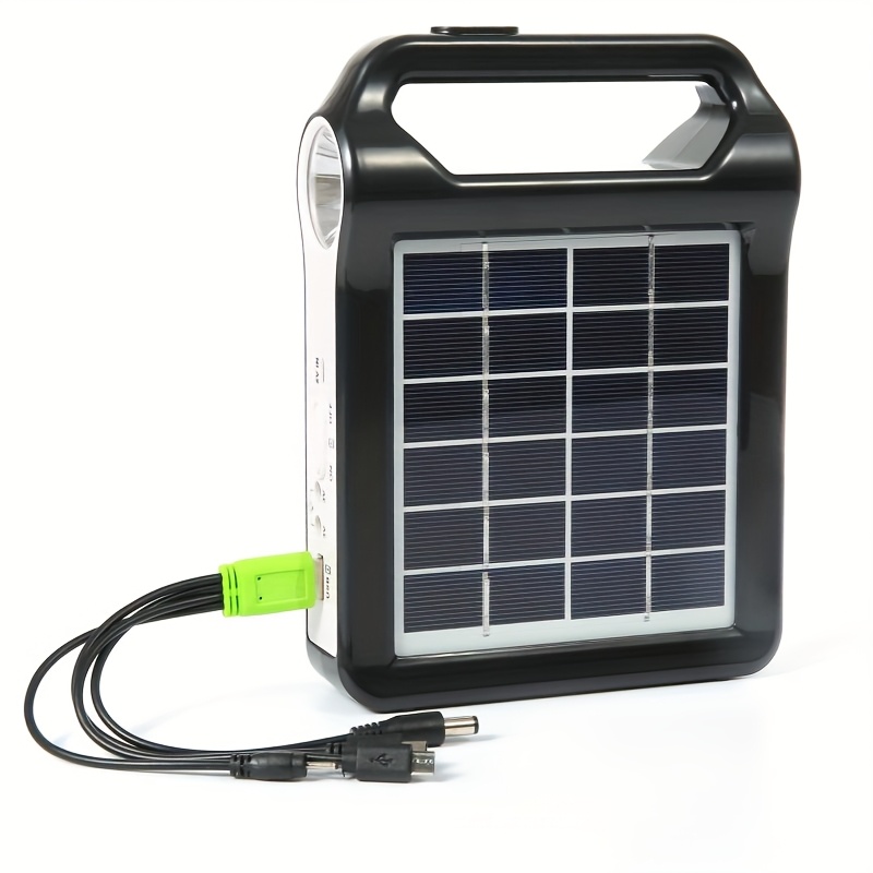 2pcs portable 6v solar panel   and power   usb charger with led lighting home solar system kit for   lighting mobile phone charger Product details 1