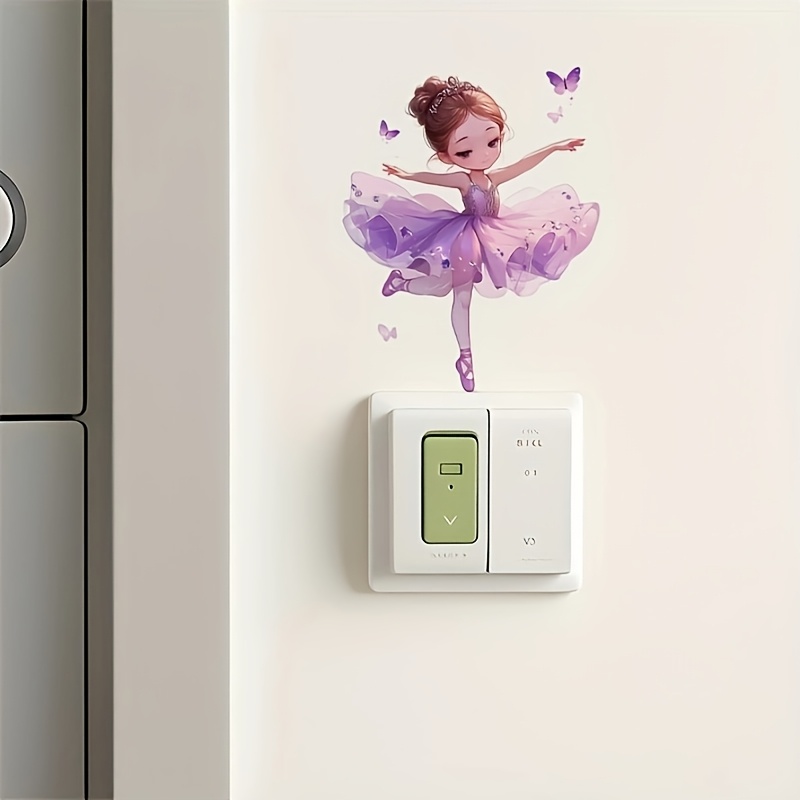 1pc Wall Decal, Removable Self-adhesive Plastic Switch Sticker, Easy To Decor Accessory For Bathroom, Bedroom, Living Room