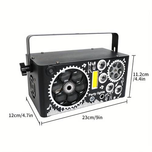 Stage Laser Light with Remote Control, Supports DMX-512 Controller, Halloween Decoration, LED Super Strobe Light DJ Disco Party Light for Nightclub, Bar, Christmas, Gift Light, Live, New Year, Wedding Event Projection Light Without Remote Control