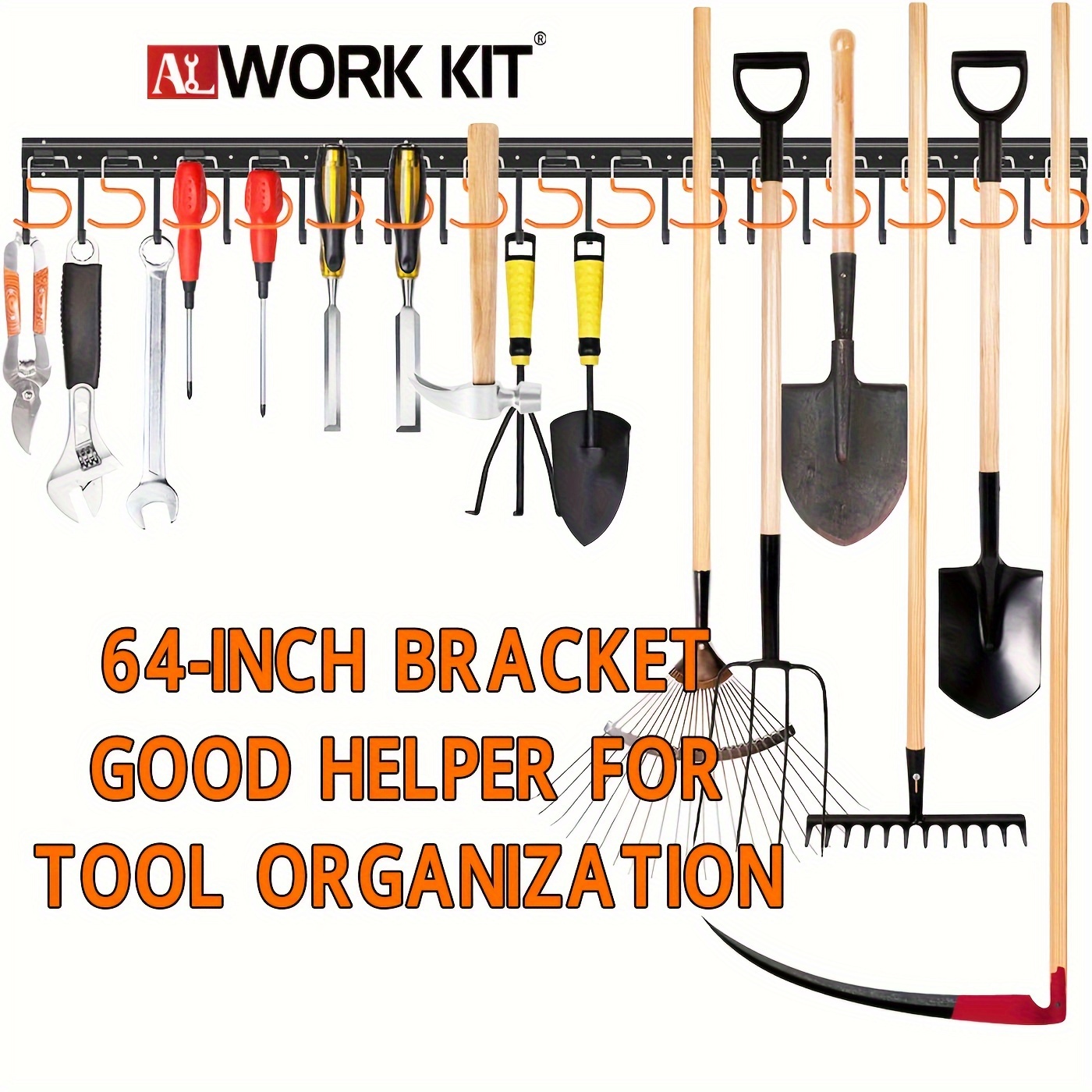 

20pcs Adjustable Tool Organizer With Heavy Duty Hooks, Wall Mount Tool Hangers For Garage Wall, Shed, Garden Etc. Men Gifts, Garage Supplies, Garage Organization And Storage Supplies