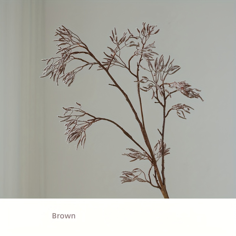 Image of 1pc, Simulated Long-stemmed Willow Plants, Autumn Decorations, High-end Simulated Vase Decorations, Art Exhibition Decorations, High-end Hotel Decorations, Home Bedroom Decorations