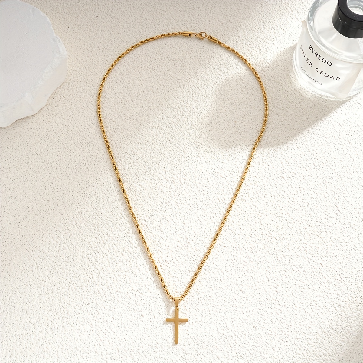 gothic hip hop alloy cross pendant necklace - simple chain, ideal for   & gift  ,   valentine s day,  , gothic style, mosaic free details 5