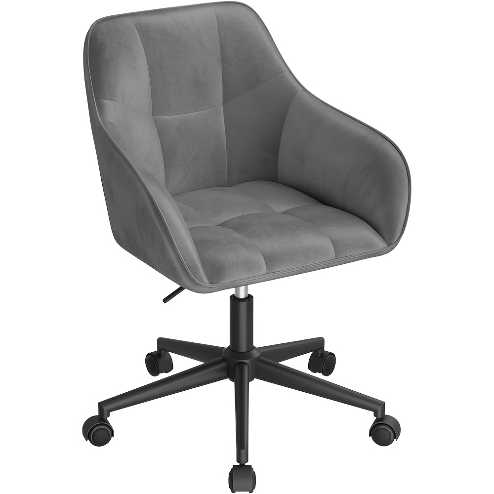 TEMU Home Office Chair, Desk Chair, Swivel Chair, Make-up Chair, Height Adjustable, Load Capacity Up To 150 Kg, With Armrests, Velvet Seat, For