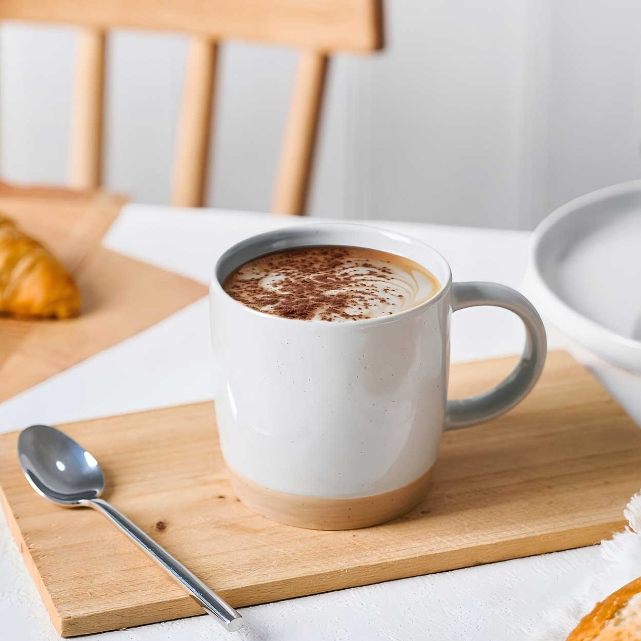 TEMU Richmount 4pcs 12oz Stoneware Coffee Cups Water Cup Microwave Heating Milk Coffee Cup Suitable For Home Tableware, Halloween Thanksgiving