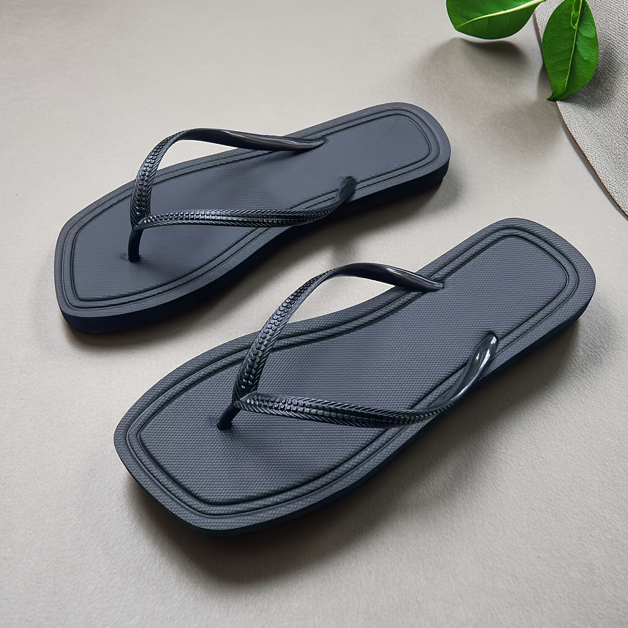 TEMU Women' -toe Eva Flip-flops, Summer Soft Sole Beach Sandals For Indoor And Outdoor Wear, Women Shoes