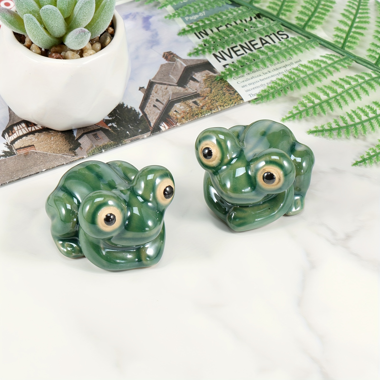 

2pcs Toilet Bolt Covers Ceramic Toilet Bolt Caps Cute Funny Frog Toilet Bolt Covers Toilet Bolt Decorative Caps Easy Installation For Bathroom Decor Gift 6x4x4.5cm